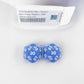 WKP06007E2 Blue Opaque Dice with White Numbers D30 30mm (1.18in) Pack of 2 Dice