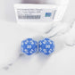 WKP06007E2 Blue Opaque Dice with White Numbers D30 30mm (1.18in) Pack of 2 Dice