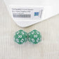 WKP06008E2 Green Opaque Dice White Numbers D30 30mm Pack of 2