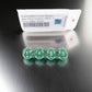 WKP13405E4 Green Opaque Dice with White Numbers D20 0 - 9 Twice 16mm (5/8in) Set of 4 Dice