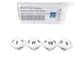 WKP13716E4 Roman Numeral Dice D10 White Black Numbers 20mm Set of 4