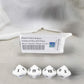 WKP13716E4 Roman Numeral Dice D10 White Black Numbers 20mm Set of 4