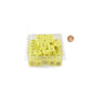 WKP19689B1 Binary Yellow Opaque Dice Black Numbers 0-1 3 Times D6 16mm Bulk Pack of 100