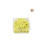 WKP19689E50 Binary Yellow Opaque Dice Black Numbers 0-1 3 Times D6 16mm Pack of 50