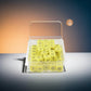 WKP19689E50 Binary Yellow Opaque Dice Black Numbers 0-1 3 Times D6 16mm Pack of 50