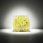 WKP19689E50 Binary Yellow Opaque Dice Black Numbers 0-1 3 Times D6 16mm Pack of 50