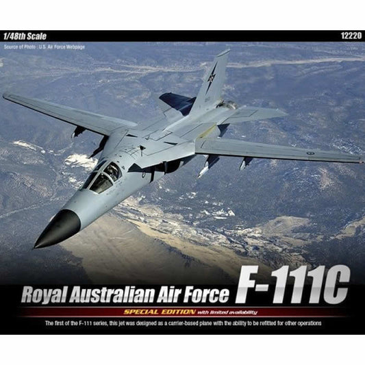 ACA12220 F-111C Royal Australian Air Force Aardvark 1/48 Scale Plastic Model Kit Academy Main Image