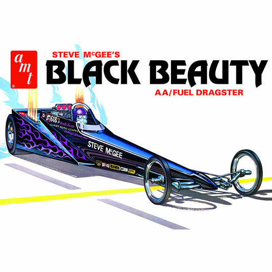 AMT121412 Black Beauty Dragster 1/25 Scale Plastic Model Kit AMT Main Image