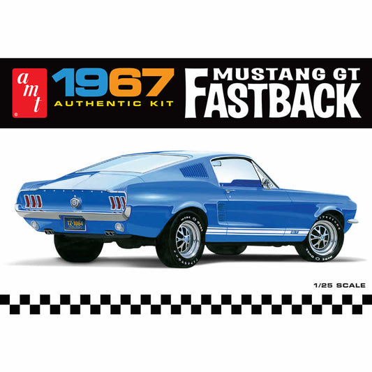AMT124112 1967 Ford Mustang GT Fastback 1/25 Scale Plastic Model Kit AMT Main Image