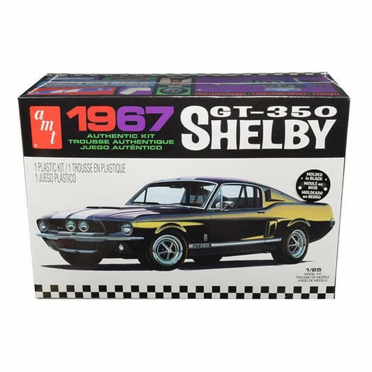 AMT834 1967 Shelby GTS350 Mustang Black 1/25 Scale Plastic Model Kit AMT Models Main Image