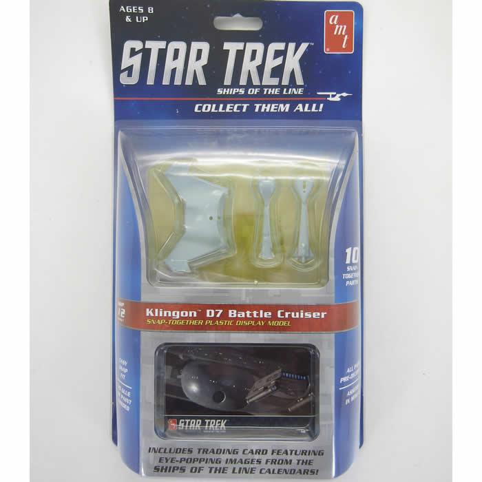 AMT91412B StarTrek Klingon D7 Battle Cruiser Plastic Model Kit Main Image