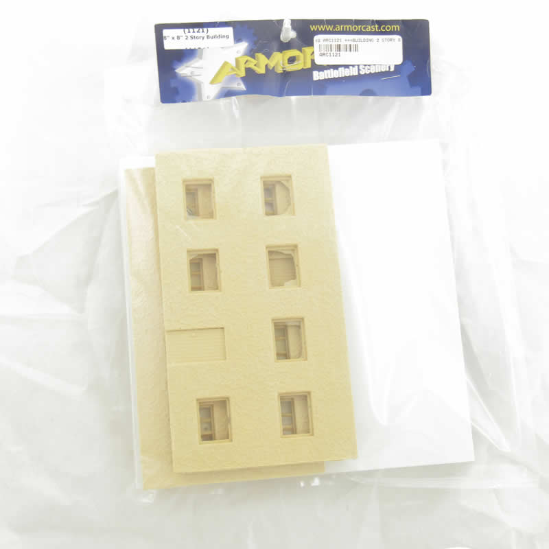 ARC1121 Building 2 Story Module8in x 8in 28mm by Armour Cast Battlefield Terrain Main Image