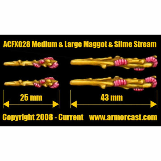 ARCACFX028 Medium and Large Maggot and Slime Stream (4pcs) Armorcast Main Image