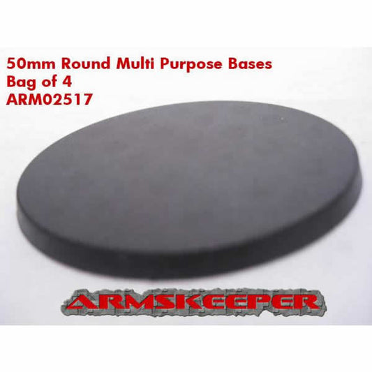 ARM02517 Round Multi Purpose 50mm Miniature Bases Pack of 4 Main Image
