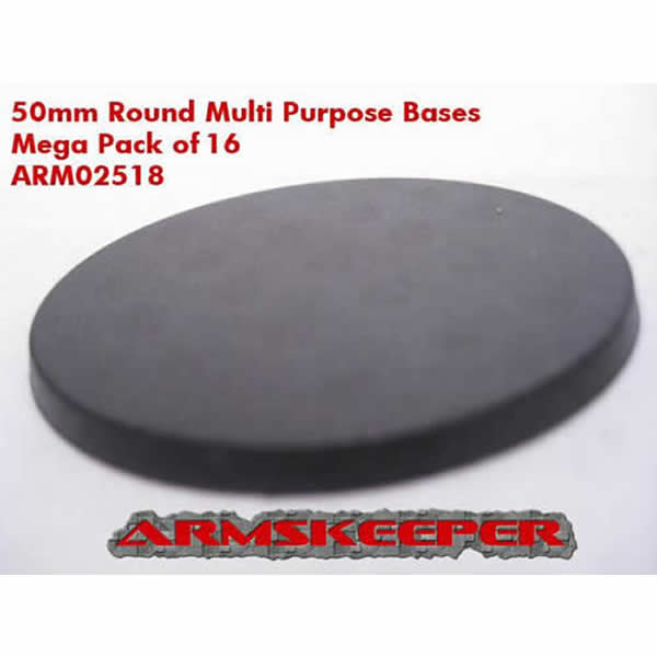 ARM02518 Round Multi Purpose 50mm Miniature Bases Pack of 16 Main Image