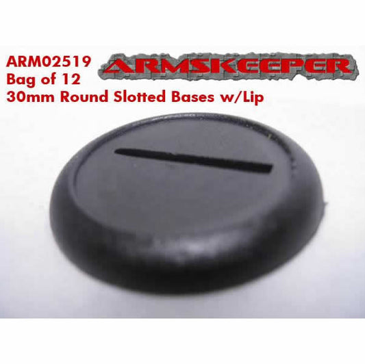 ARM02519 Round Slotted 30mm Miniature Bases with Lip Pack of 12 Main Image