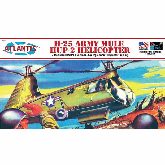 ATM502 H-25 Army Mule Helicopter 1/48 Scale Plastic Model Kit Atlantis Models Main Image