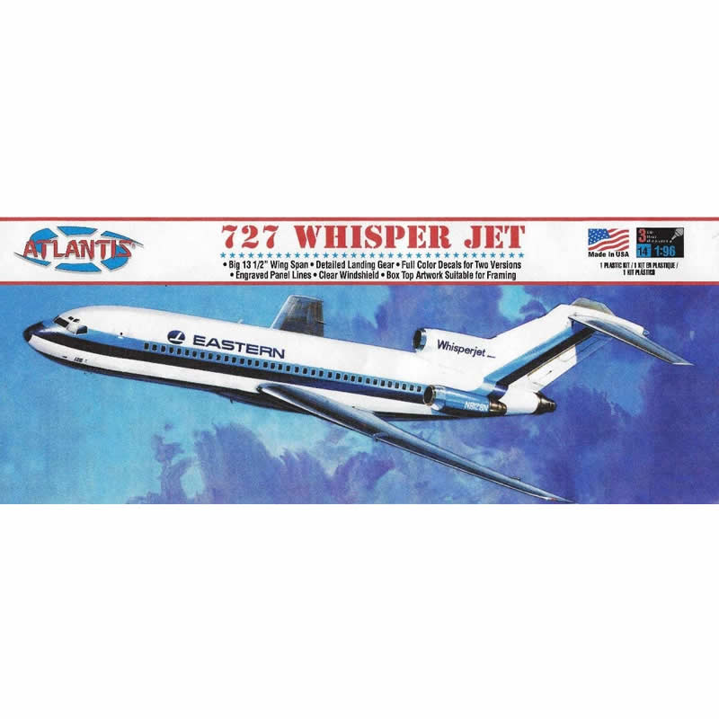 ATMA351 Boeing 727 Whisper Jet 1/96 Scale Plastic Model Kit Atlantis Models Main Image