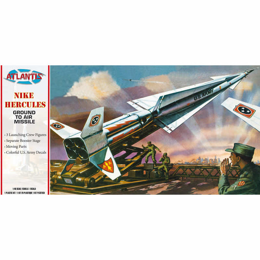 ATMH1804 Nike Hercules Missile 1/40 Scale Plastic Model Kit Atlantis Models Main Image