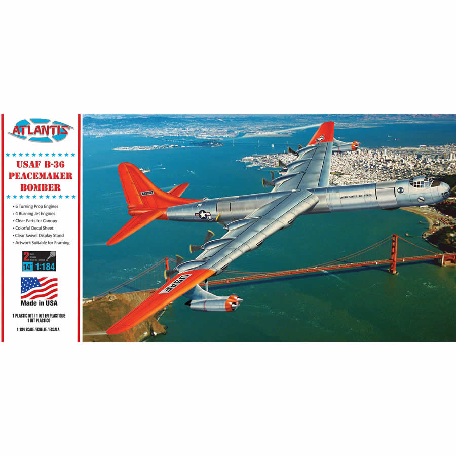 ATMH205 B-36 Peacemaker 1/184 Scale Plastic Model Kit Atlantis Models