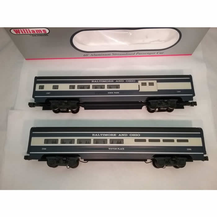BAC43030 Baltimore Ohio 60 Ft Aluminum Streamliners O Scale Combine And Diner Set 2nd Image