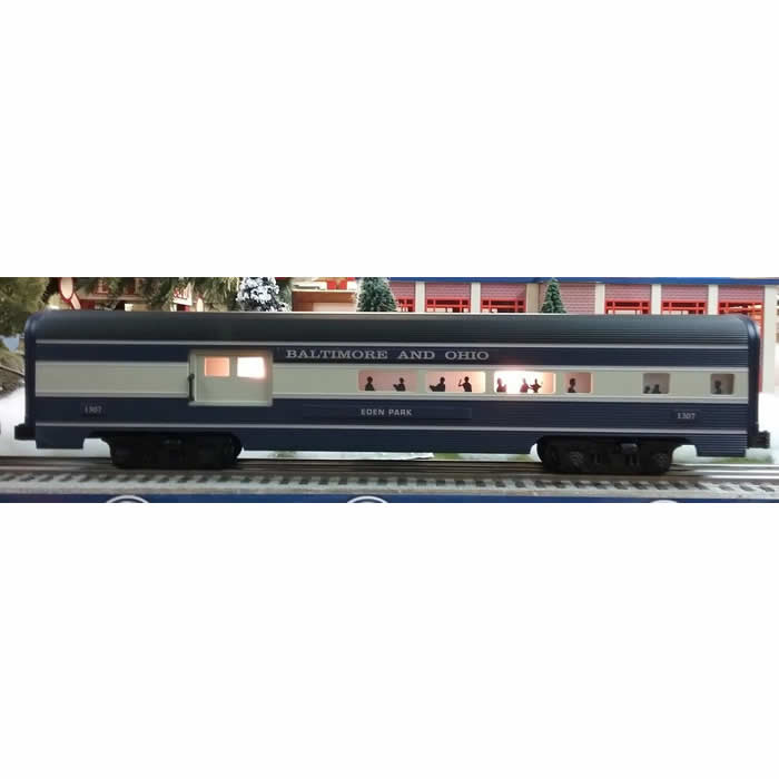 BAC43030 Baltimore Ohio 60 Ft Aluminum Streamliners O Scale Combine And Diner Set 3rd Image