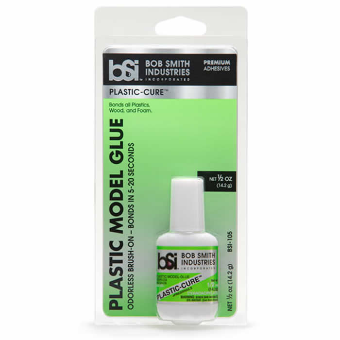 BSI105 Plastic-Cure Brush on Gap Filling Super Glue 1/3oz Bob Smith Ind Main Image