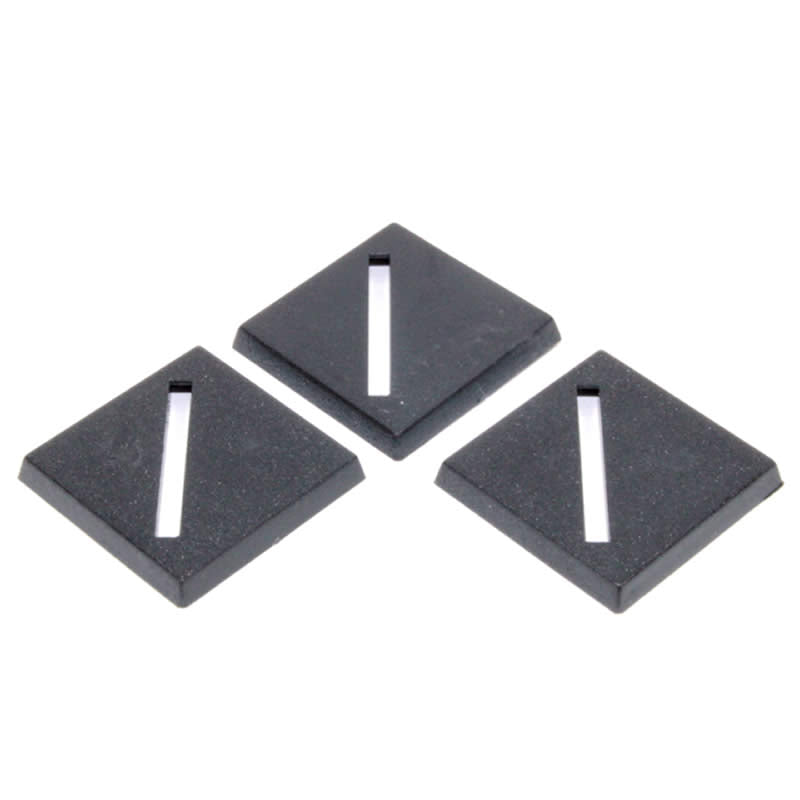 CHX08608F Slotted Square Base Black 25mm (1 inch) Pack of 50 for Miniatures 2nd Image