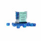 CHX26863 Blue Gemini Luminary Dice with Light Blue Pips D6 12mm (1/2in) Pack of 36 Main Image