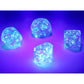 CHX27377 Purple Borealis Dice Luminary White Numbers D10 16mm (5/8in) Pack of 10 3rd Image
