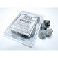CHX27378 Light Smoke Borealis Dice Luminary Silver Numbers D10 16mm (5/8in) Pack of 10 Main Image