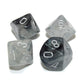 CHX27378 Light Smoke Borealis Dice Luminary Silver Numbers D10 16mm (5/8in) Pack of 10 2nd Image