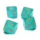 CHX27385 Teal Borealis Dice Luminary Gold Numbers D10 16mm (5/8in) Pack of 10 2nd Image