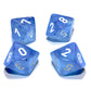 CHX27386 Sky Blue Borealis Dice Luminary White Numbers D10 16mm (5/8in) Pack of 10 2nd Image