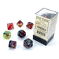 CHX27559 Primary Nebula Luminary Dice Blue Numbers 16mm (5/8in) Set of 7 Main Image