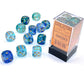 CHX27756 Oceanic Nebula Luminary Dice Gold Pips D6 16mm (5/8in) Pack of 12 Main Image