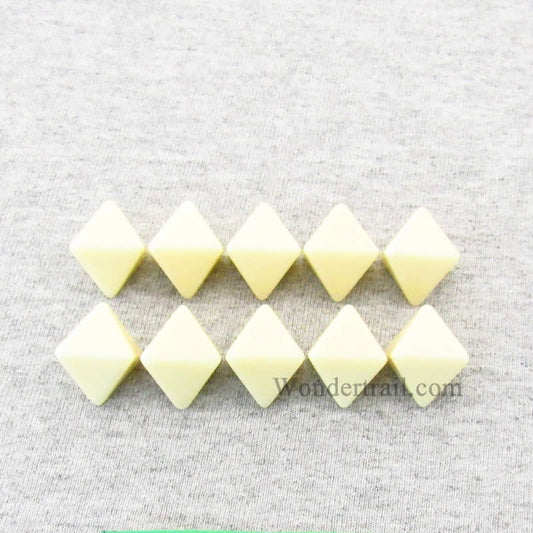 CHX29043 Ivory Blank Dice with No Pips D8 16mm (5/8in) Pack of 10 Main Image