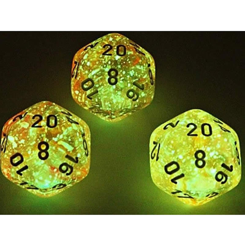 CHX30041 Supernova Nebula Luminary Dice with White Numbers 16mm (5/8in) Set of 7 4th Image