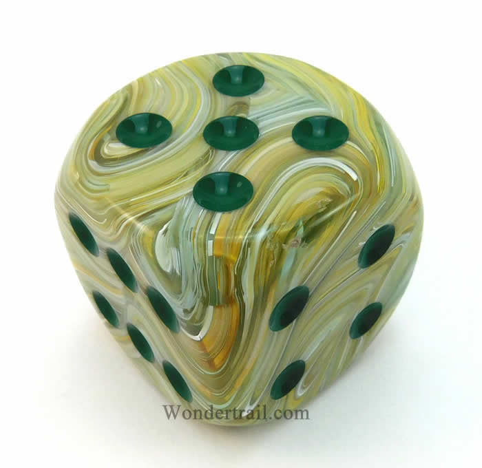 CHXDM5095 Green Marbleized Die Dark Green Pips D6 50mm Pack of 1 Main Image