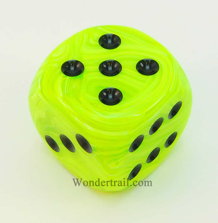 CHXDV5000 Bright Green Vortex Die Black Pips D6 50mm (1.97in) Pack of 1 Main Image