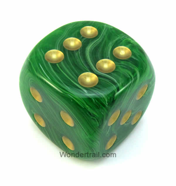 CHXDV5005 Green Vortex Die with Gold Pips D6 50mm (1.97in) Pack of 1 Main Image