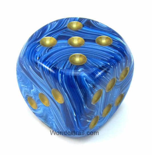 CHXDV5006 Blue Vortex Die with Gold Pips D6 50mm (1.97in) Pack of 1 Main Image