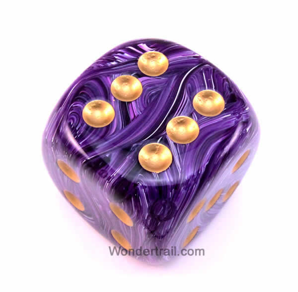 CHXDV5007 Purple Vortex Die with Gold Pips D6 50mm (1.97in) Pack of 1 Main Image