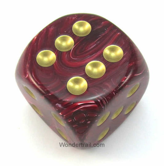 CHXDV5024 Burgandy Vortex Die with Gold Pips D6 50mm (1.97in) Pack of 1 Main Image