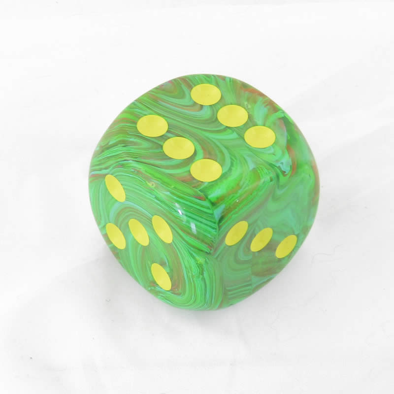 CHXDV5035 Slime Vortex Die with Yellow Pips D6 50mm (1.97in) Pack of 1 Main Image