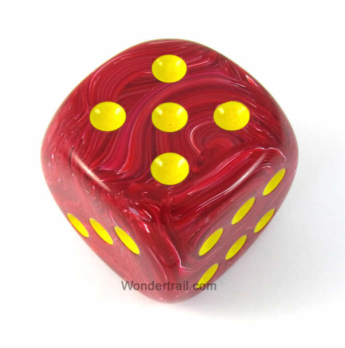 CHXDV5044 Red Vortex Die with Yellow Pips D6 50mm (1.97in) Pack of 1 Main Image