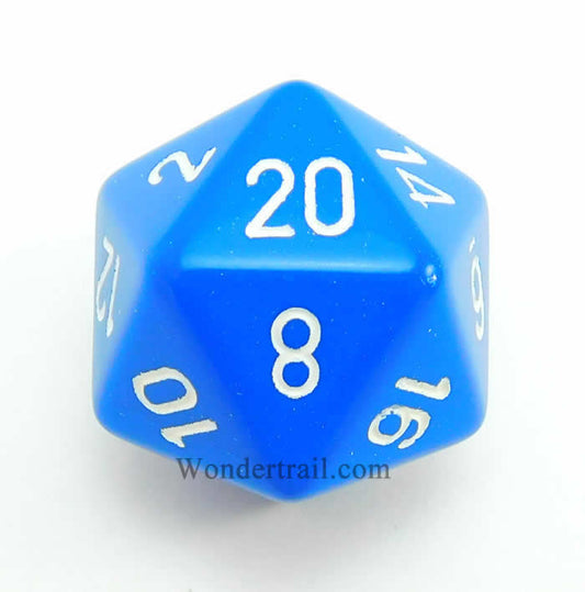 CHXXQ2006 Blue Opaque Die White Numbers D20 34mm (1.34in) Pack of 1 Main Image