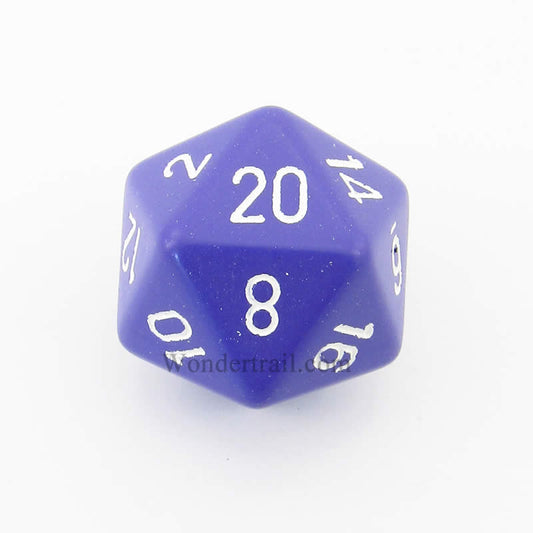 CHXXQ2007 Purple Opaque Die White Numbers D20 34mm (1.34in) Pack of 1 Main Image
