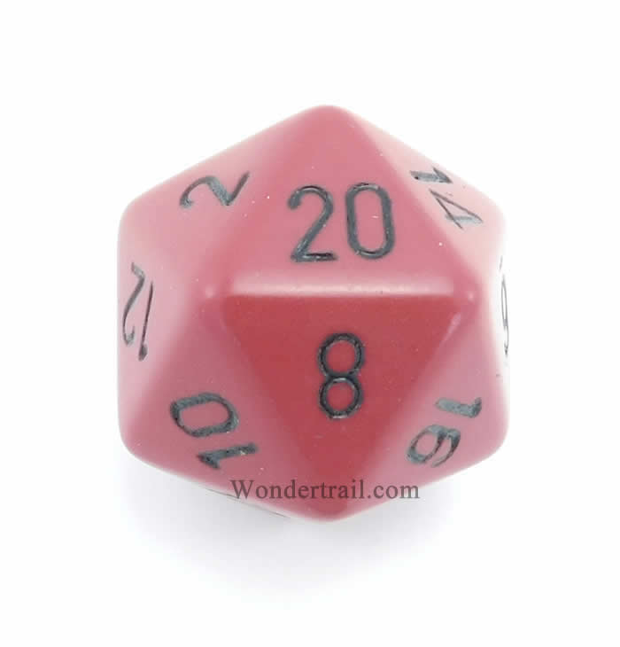 CHXXQ2014 Red Opaque Die Black Numbers D20 34mm (1.34in) Pack of 1 Main Image