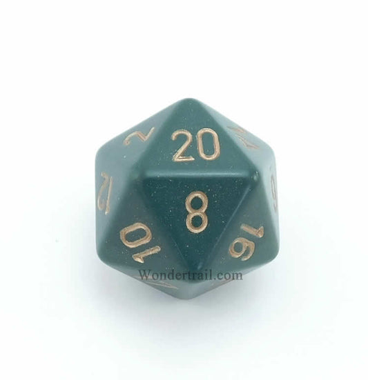 CHXXQ2015 Dusty Green Opaque Die Copper Numbers D20 34mm Pack of 1 Main Image